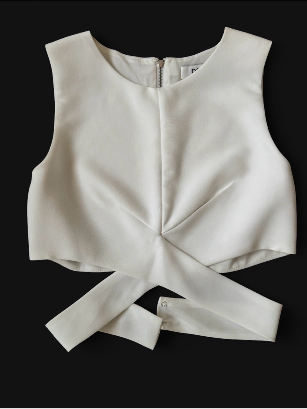DO+BE White Sleeveless Wrap Crop Top